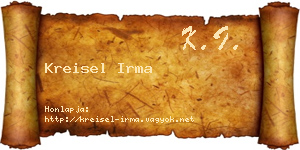 Kreisel Irma névjegykártya